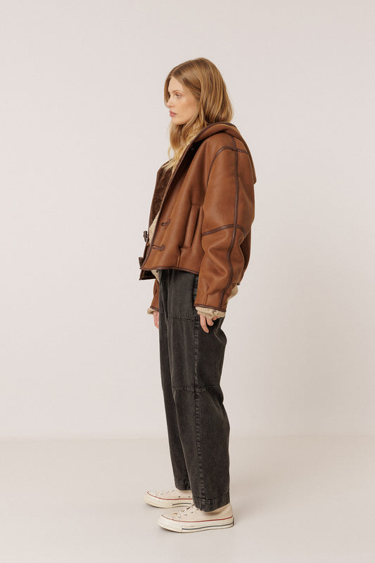 HOODED BOMBER-STYLE JACKET 4