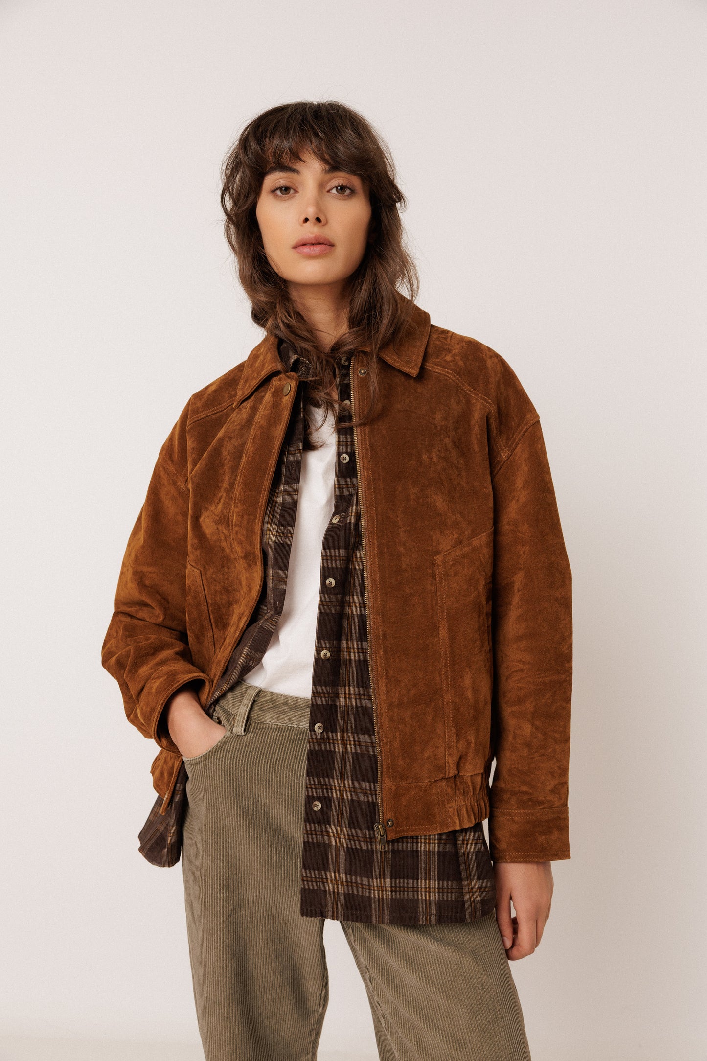 LEATHER BOMBER JACKET