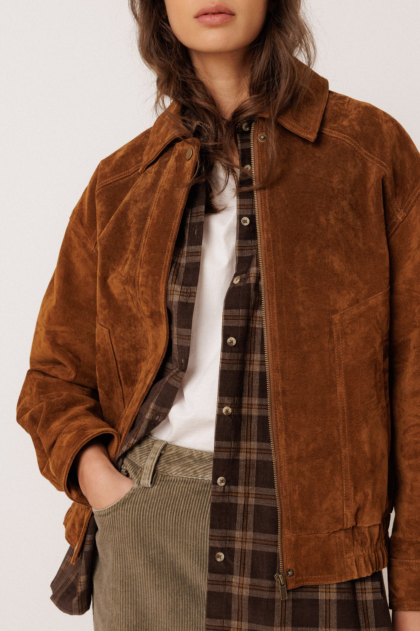 LEATHER BOMBER JACKET