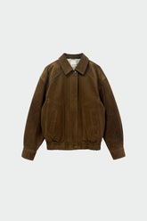 LEATHER BOMBER JACKET