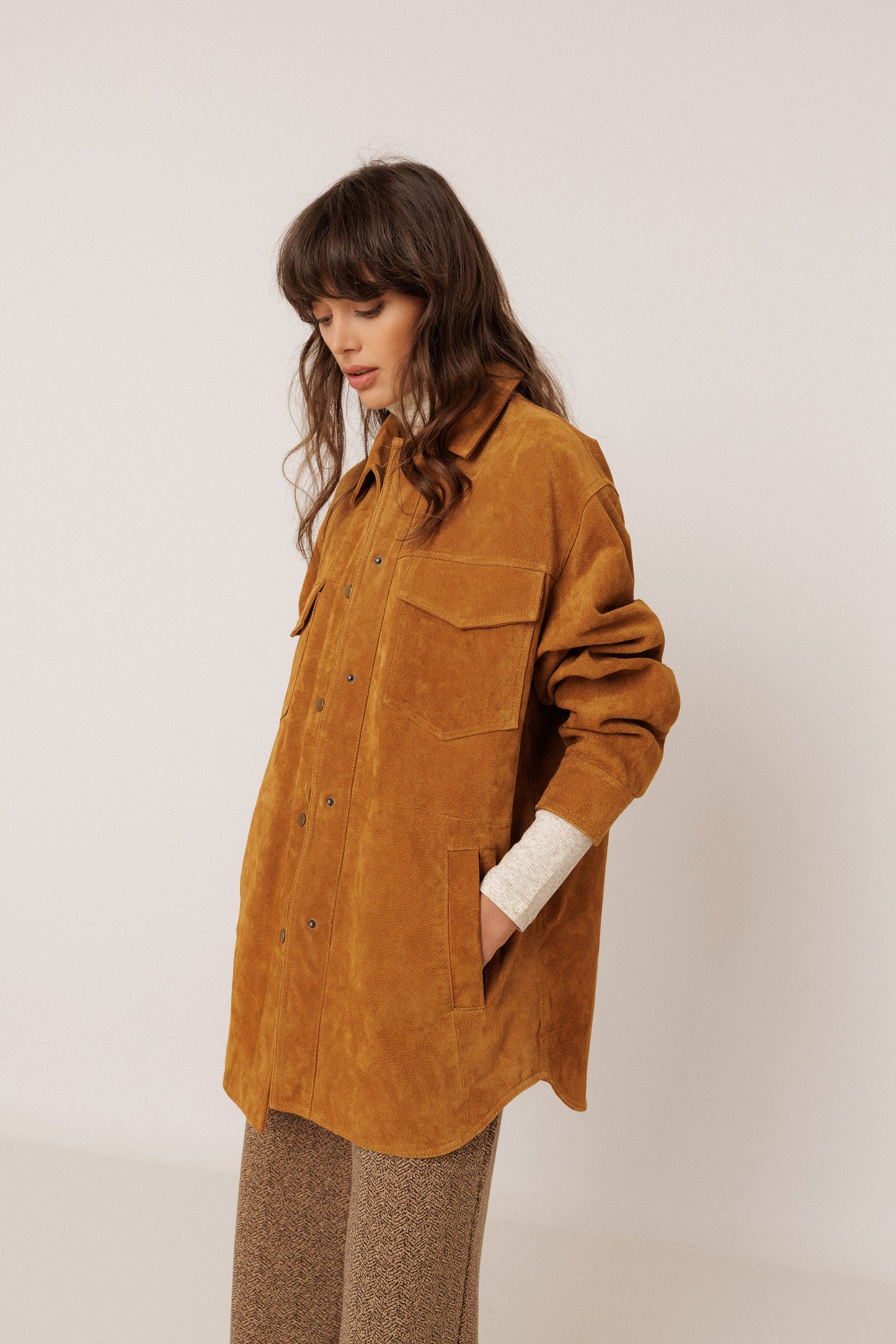 LEATHER POCKET PARKA