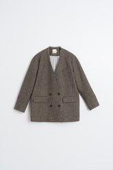 FRAYED WOOL BLAZER