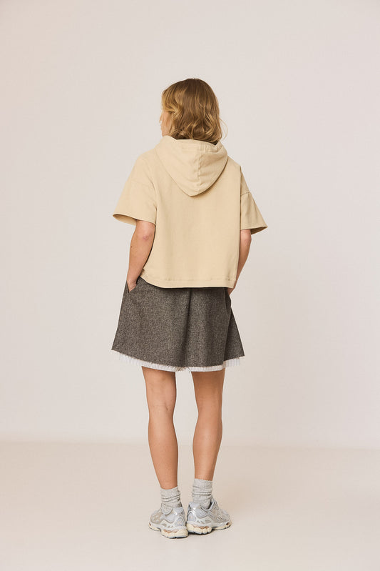 DOUBLE-EFFECT WOOL MINISKIRT 4