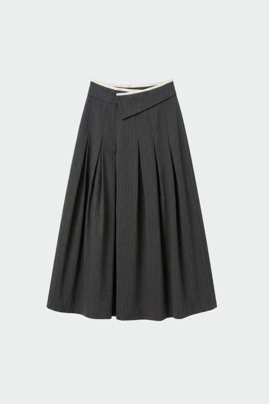 PLEATED CROSSOVER SKIRT 6