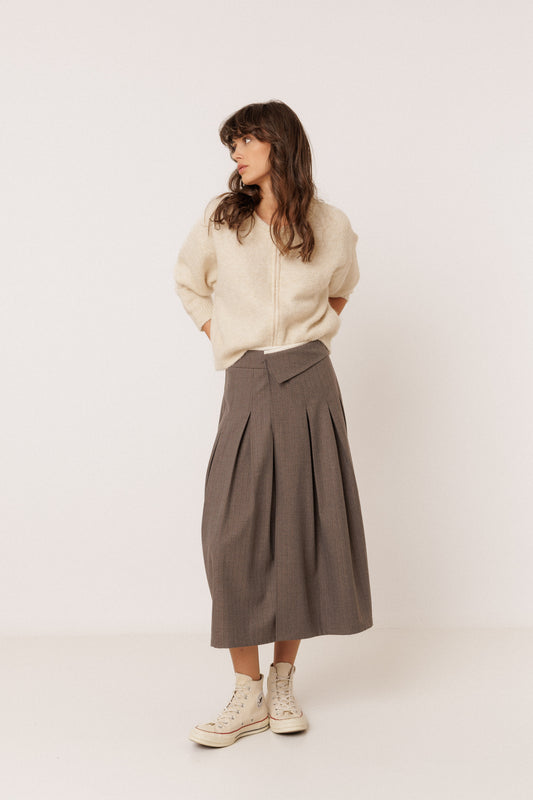 PLEATED CROSSOVER SKIRT 1
