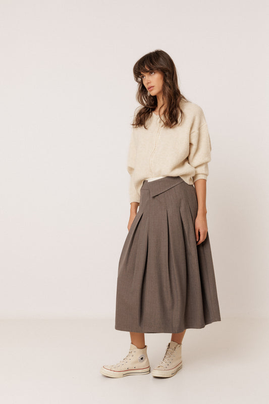 PLEATED CROSSOVER SKIRT 2