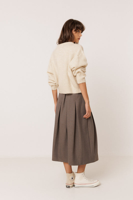 PLEATED CROSSOVER SKIRT 4