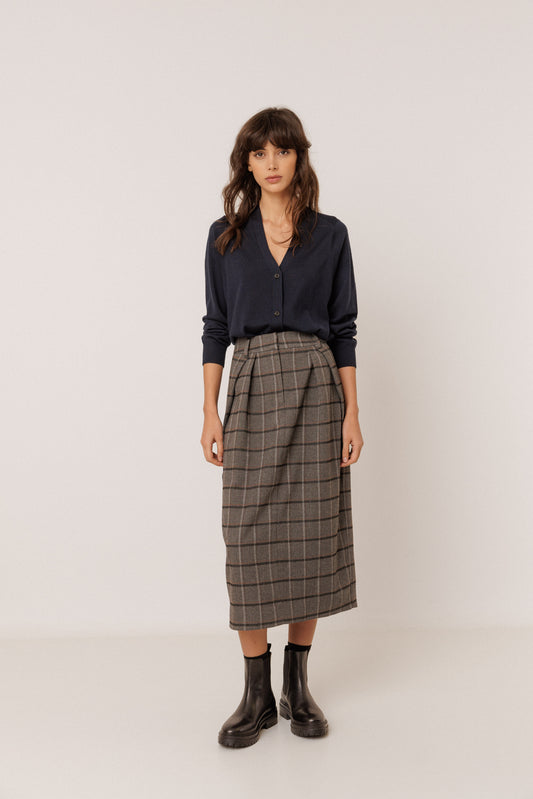 PLAID PENCIL SKIRT 1