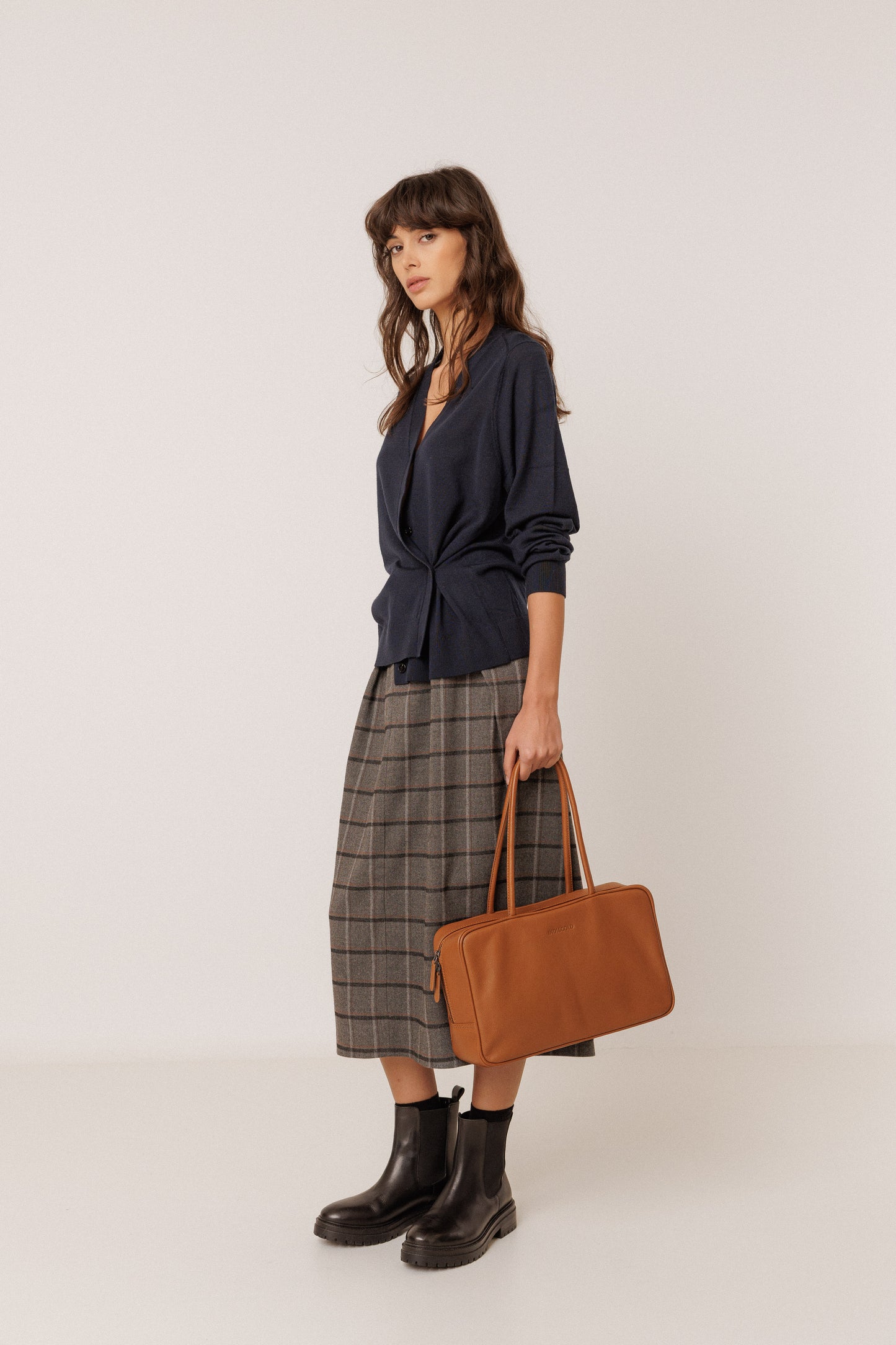 PLAID PENCIL SKIRT