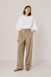 POPLIN CARROT PANTS