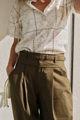 POPLIN CARROT PANTS