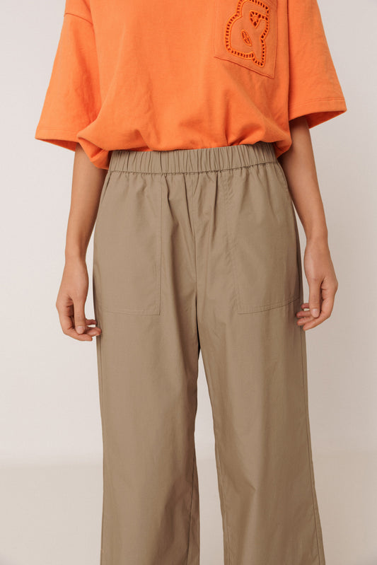 ELASTIC POPLIN PANTS 5