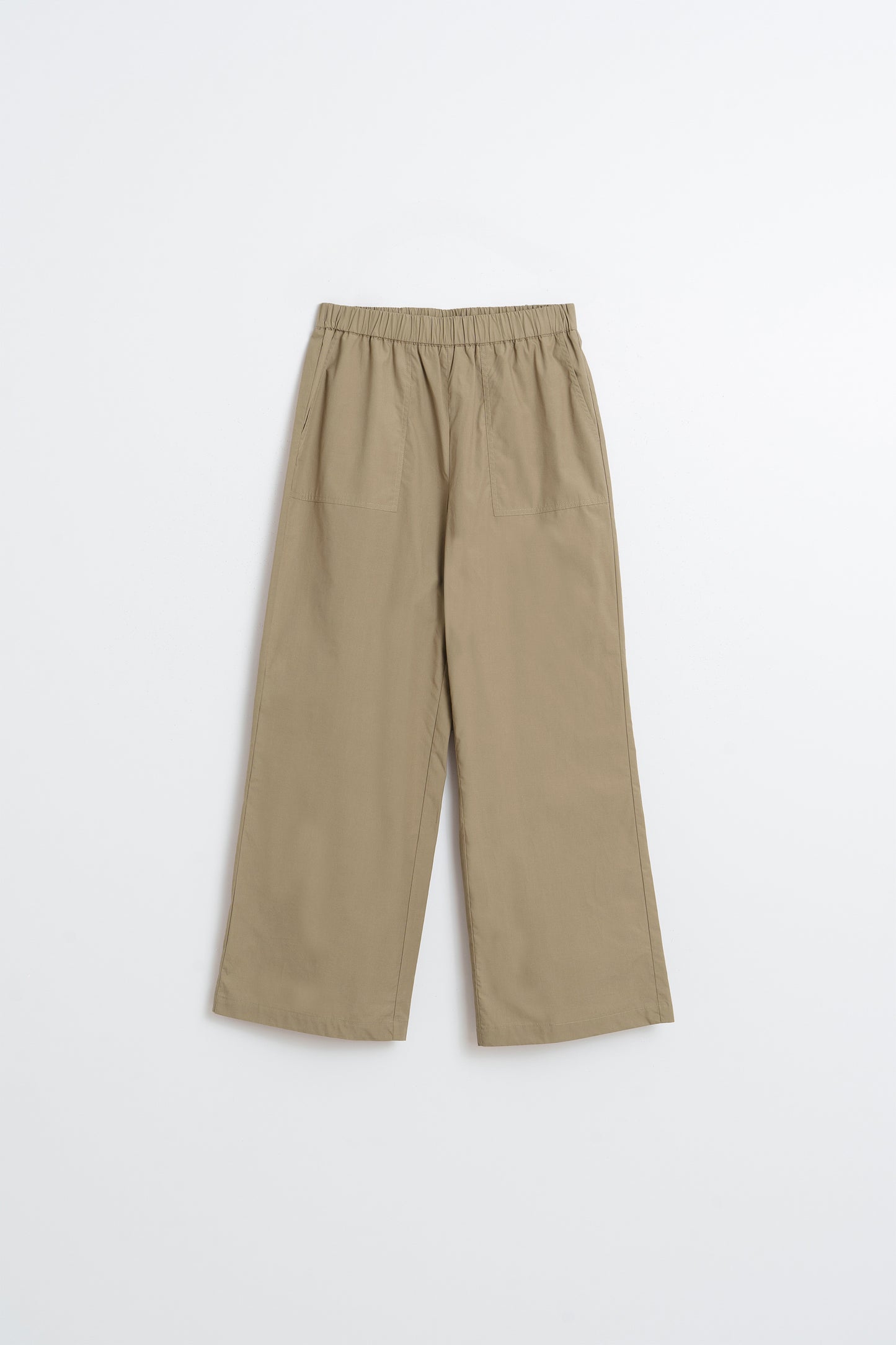 ELASTIC POPLIN PANTS
