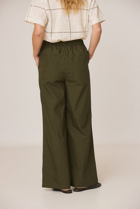 ELASTIC POPLIN PANTS 4