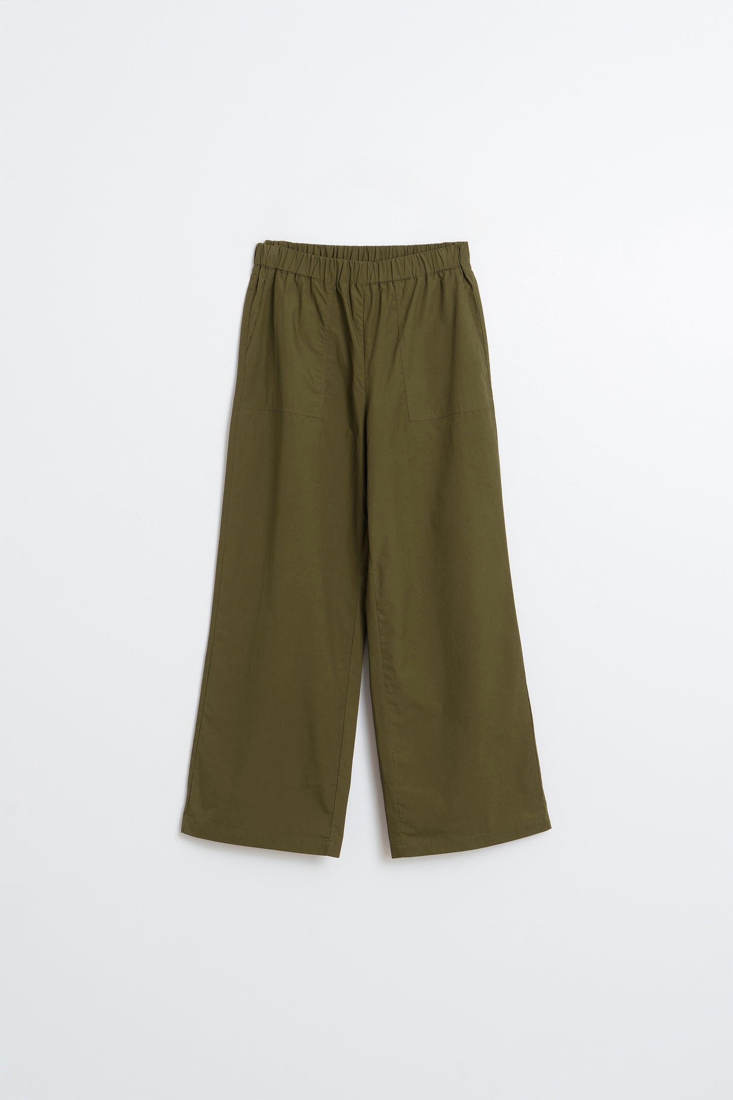 ELASTIC POPLIN PANTS