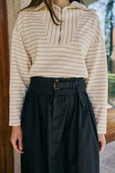 POPLIN MIDI SKIRT