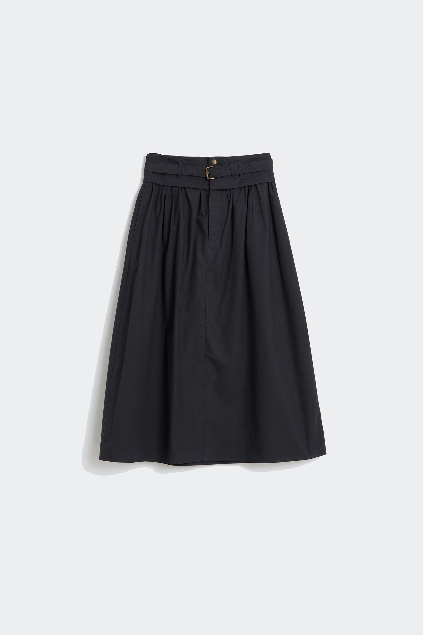 POPLIN MIDI SKIRT