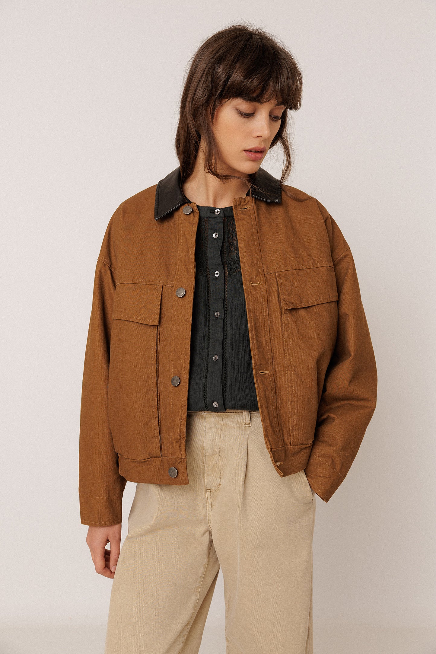 WASHED-EFFECT QUILTED JACKET
