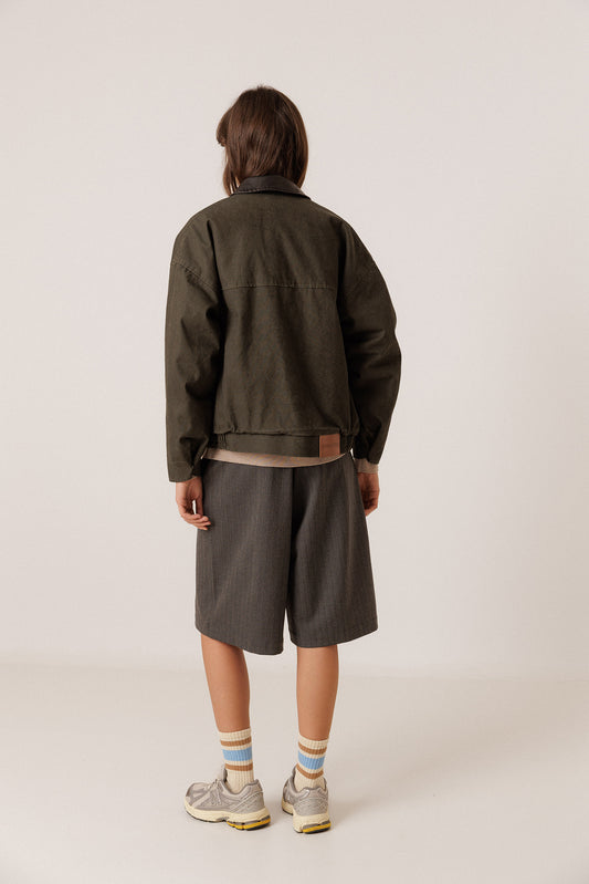 WASHED-EFFECT QUILTED JACKET 2