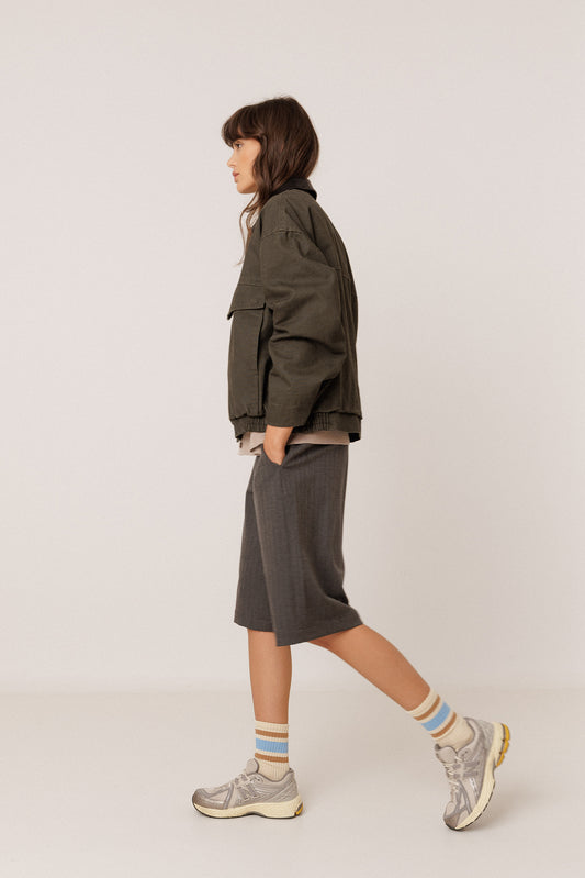 WASHED-EFFECT QUILTED JACKET 4