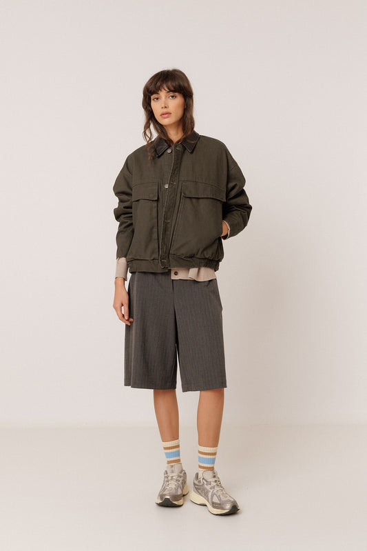 WASHED-EFFECT QUILTED JACKET 5