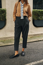 TAILORED PLEAT-FRONT TROUSERS