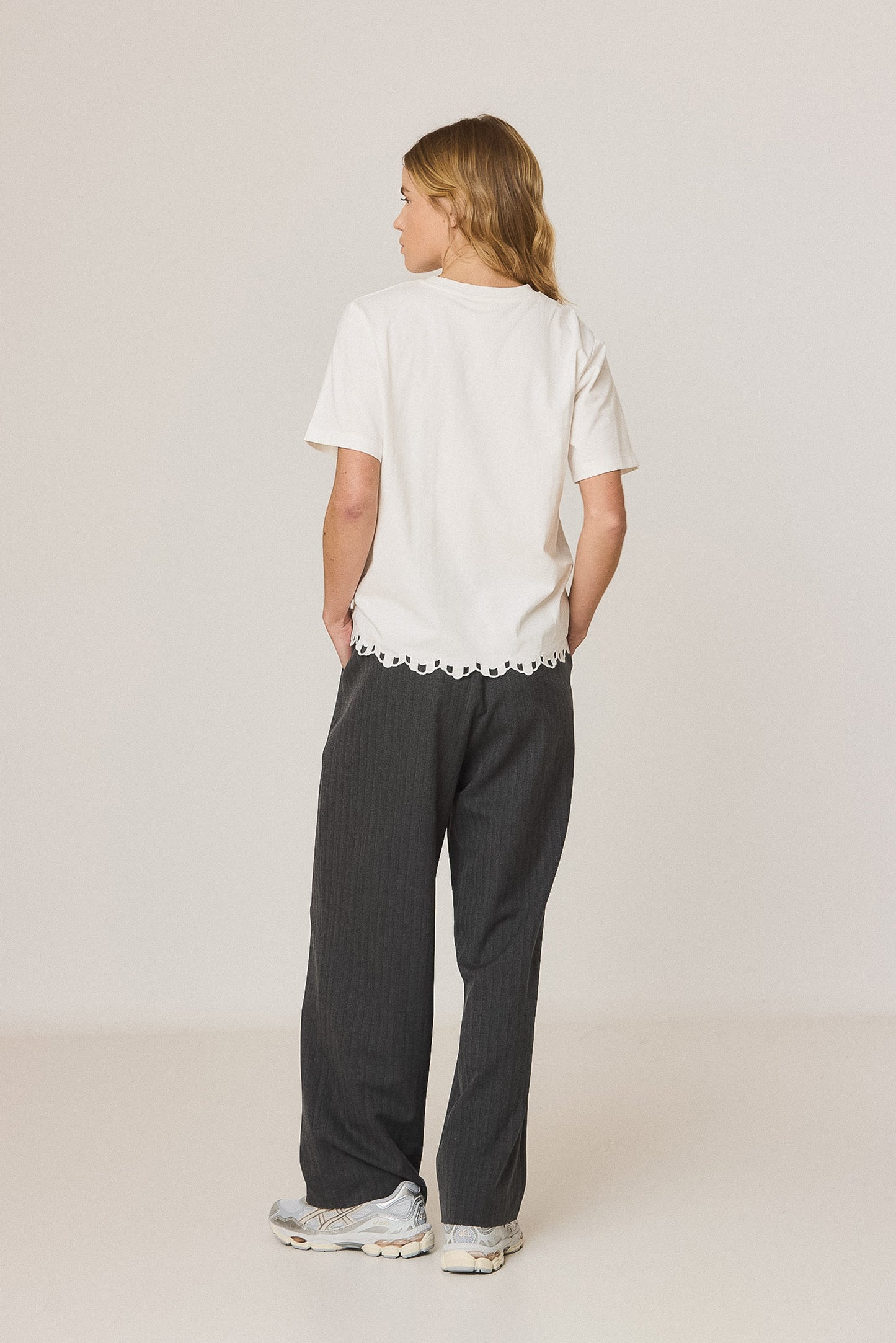 T-SHIRT WITH MONOGRAM DRAWING CUTOUT