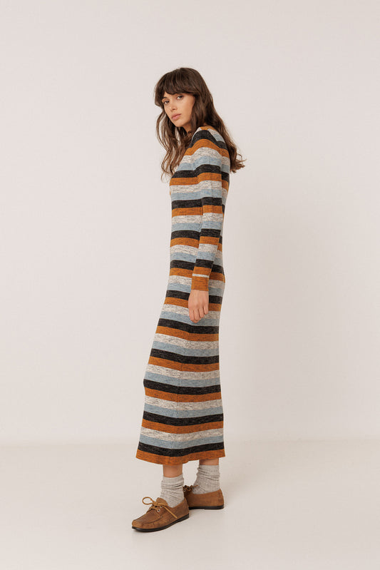 STRIPED DRESS WITH MERINO 4