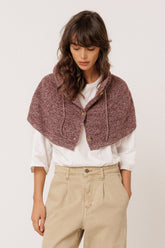 RIBBED KNITTED HOOD
