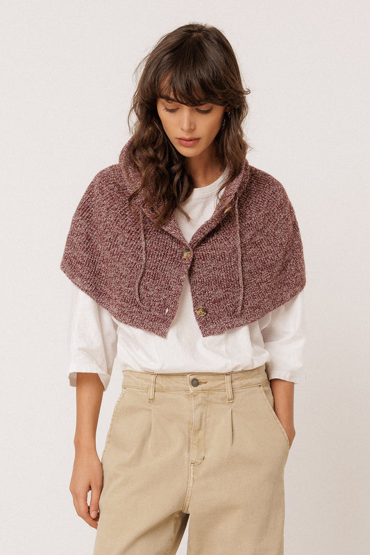 RIBBED KNITTED HOOD 1