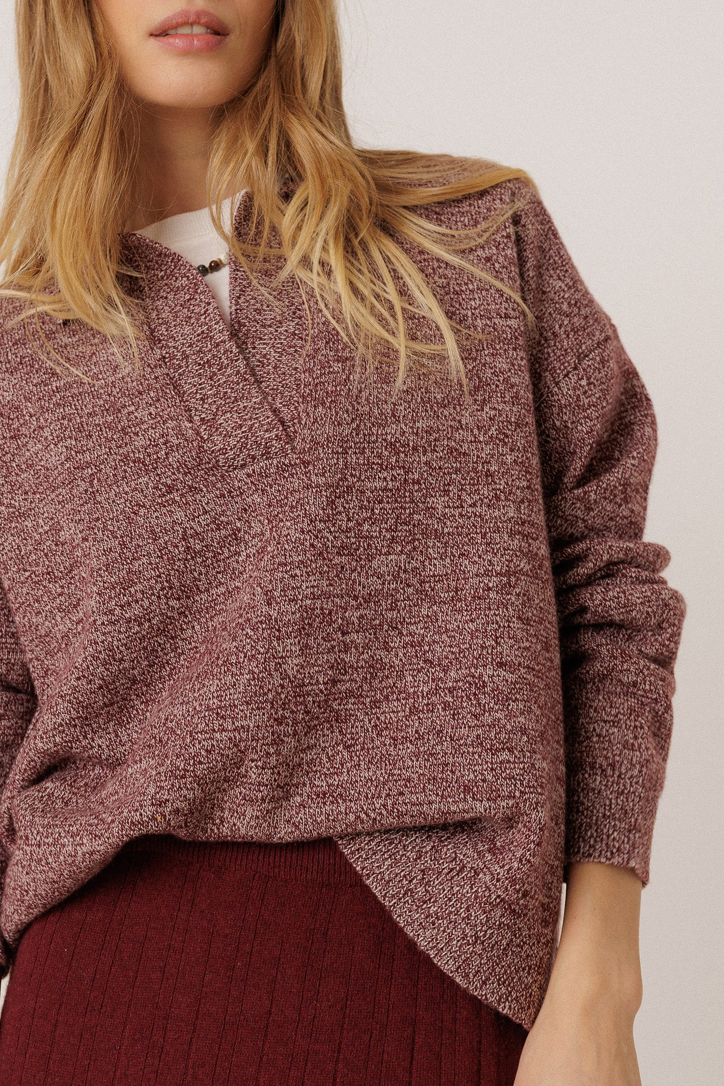 MARLED POLO SWEATER