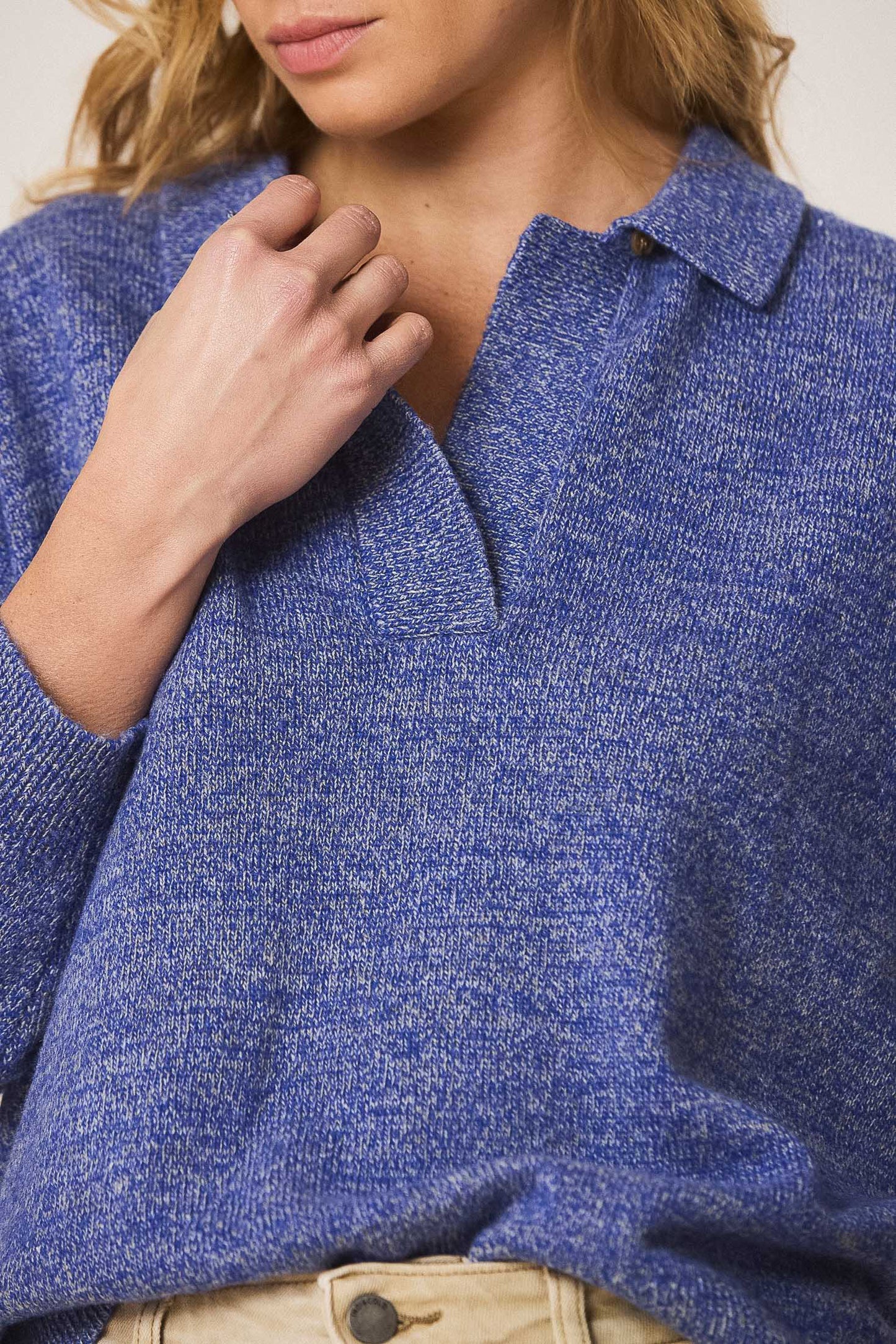 MARLED POLO SWEATER