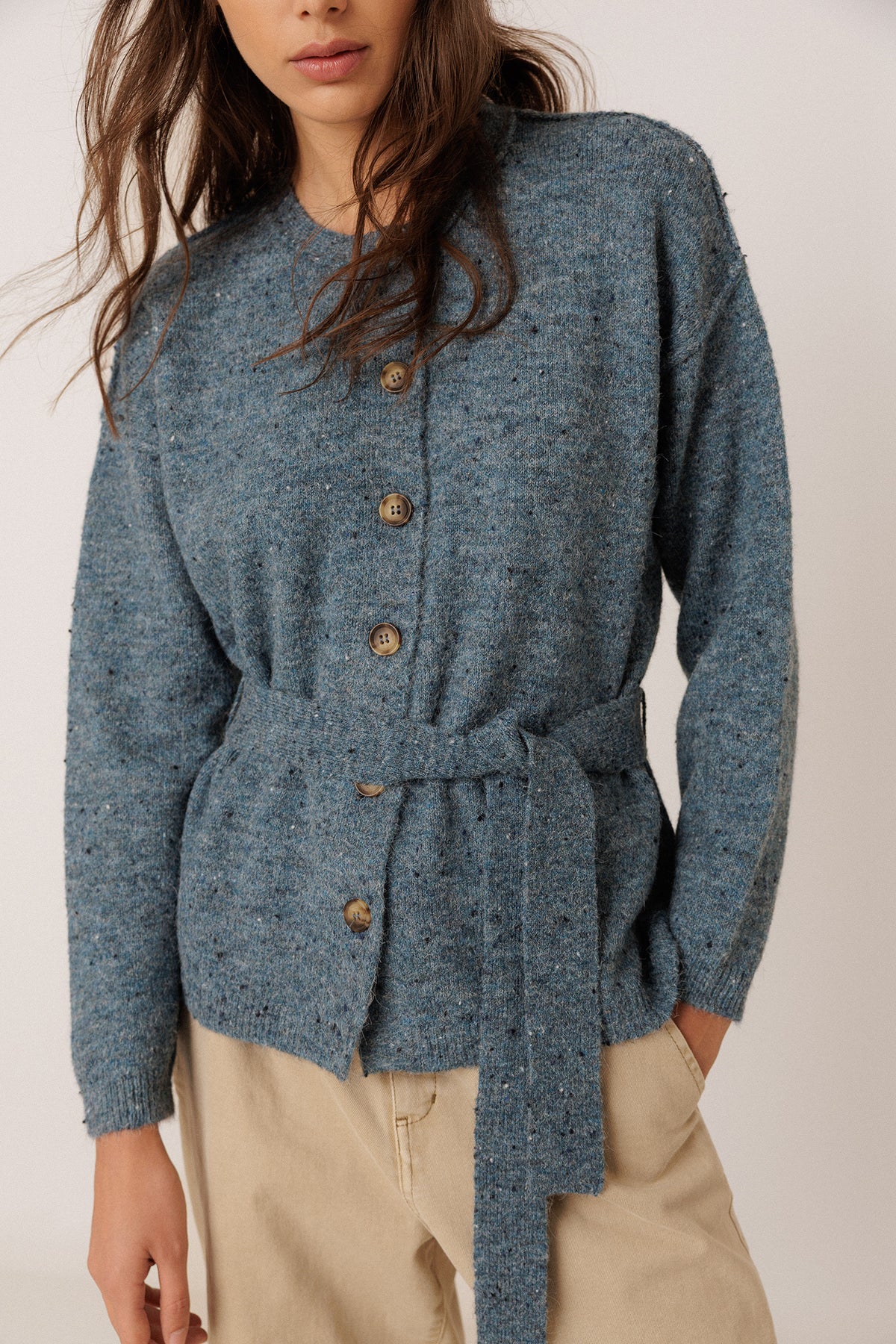 ADJUSTABLE-BELT NEPS JACKET