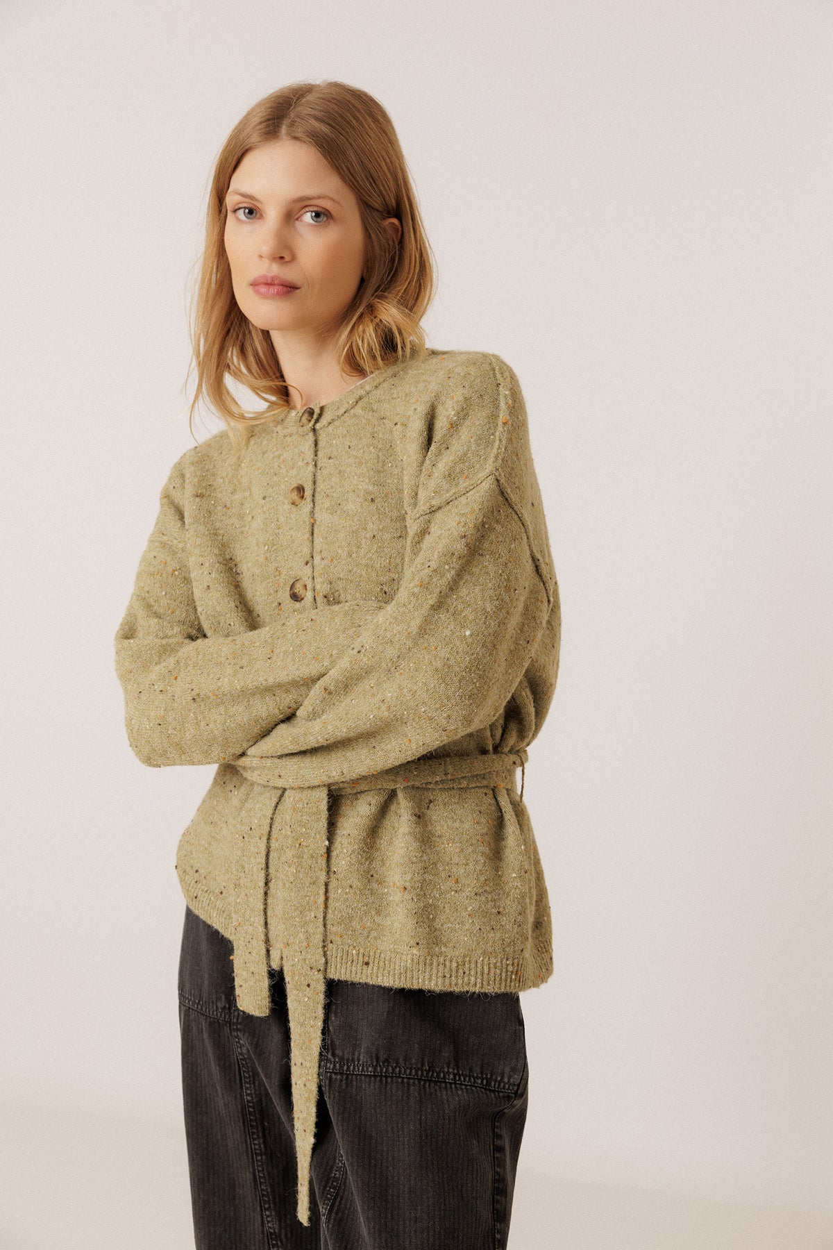 ADJUSTABLE-BELT NEPS JACKET