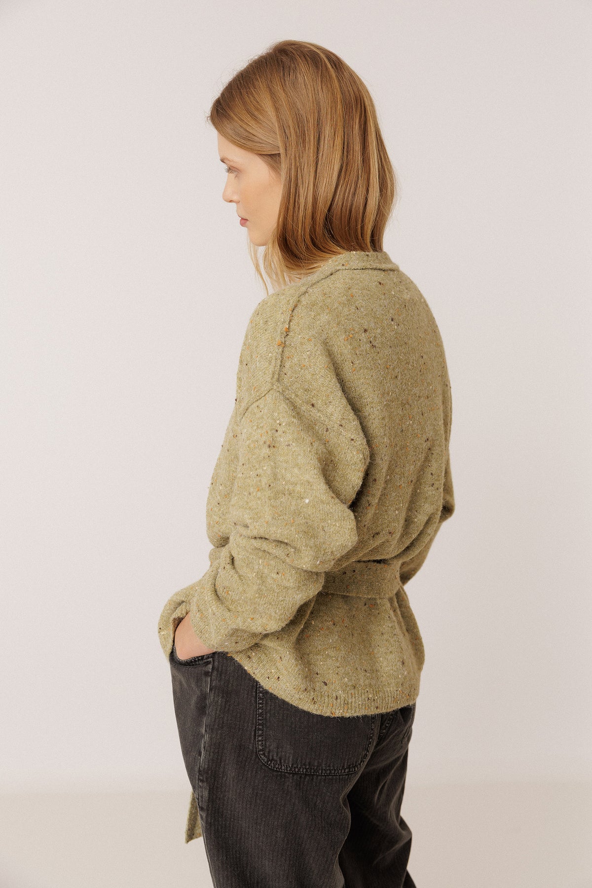 ADJUSTABLE-BELT NEPS JACKET