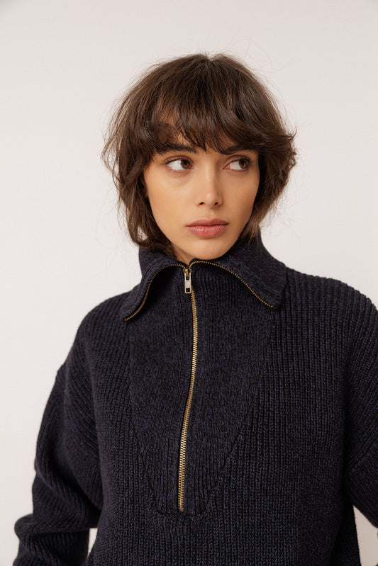 ZIP SWEATER WITH MERINO 3