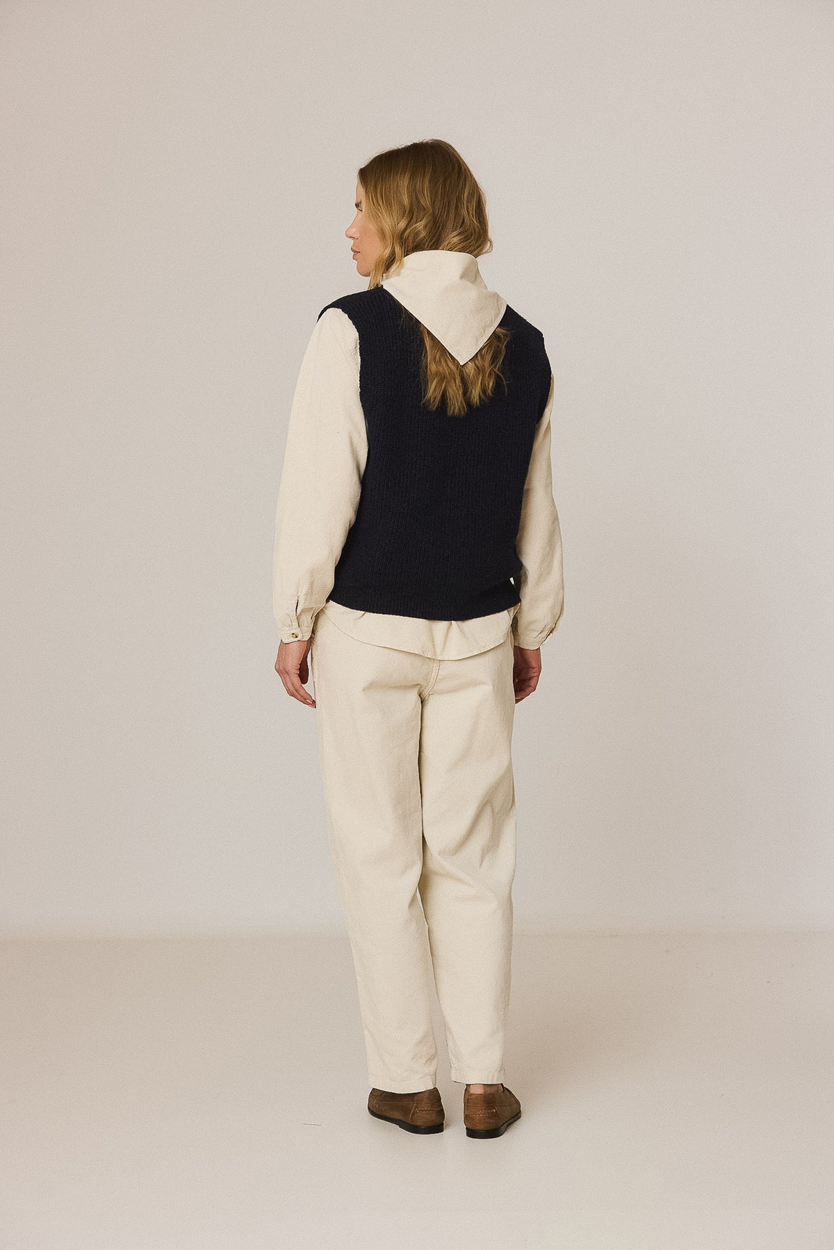 RIB-KNIT VEST WITH MERINO