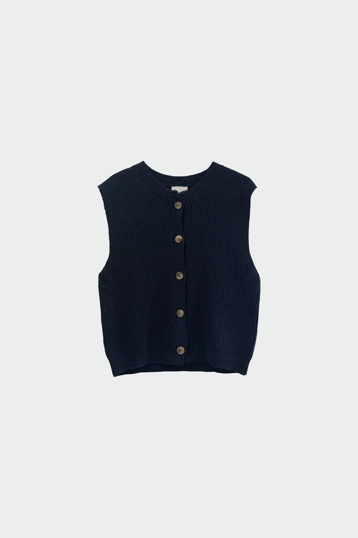 RIB-KNIT VEST WITH MERINO