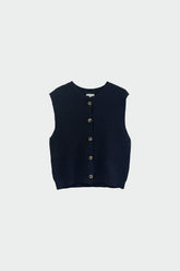 RIB-KNIT VEST WITH MERINO