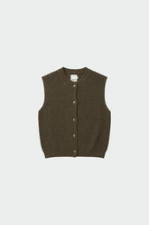RIB-KNIT VEST WITH MERINO