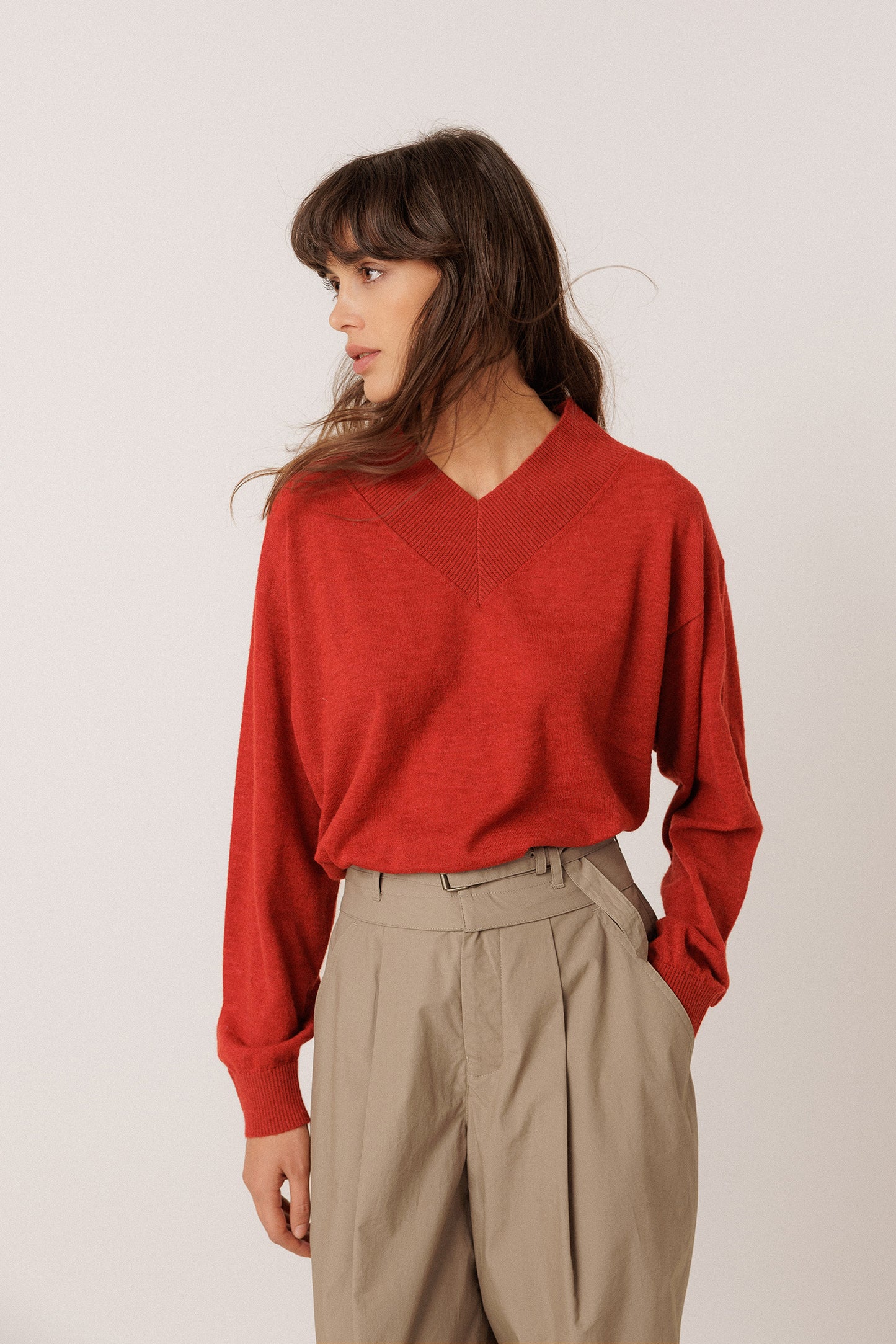 KNITTED SWEATER WITH ALPACA
