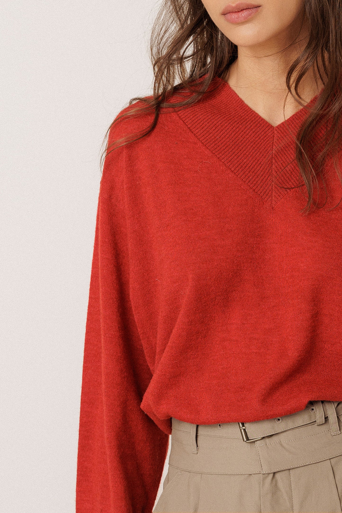 KNITTED SWEATER WITH ALPACA