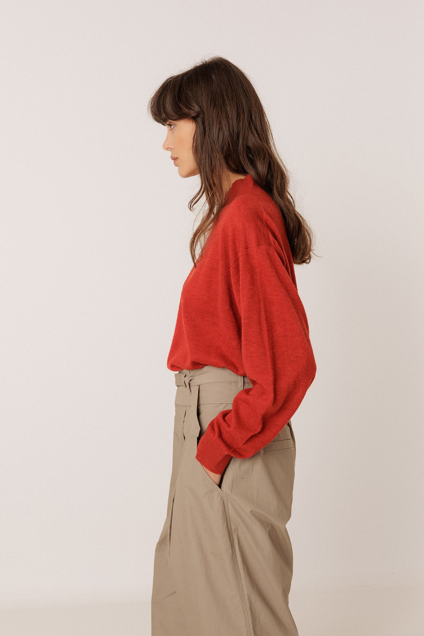 KNITTED SWEATER WITH ALPACA