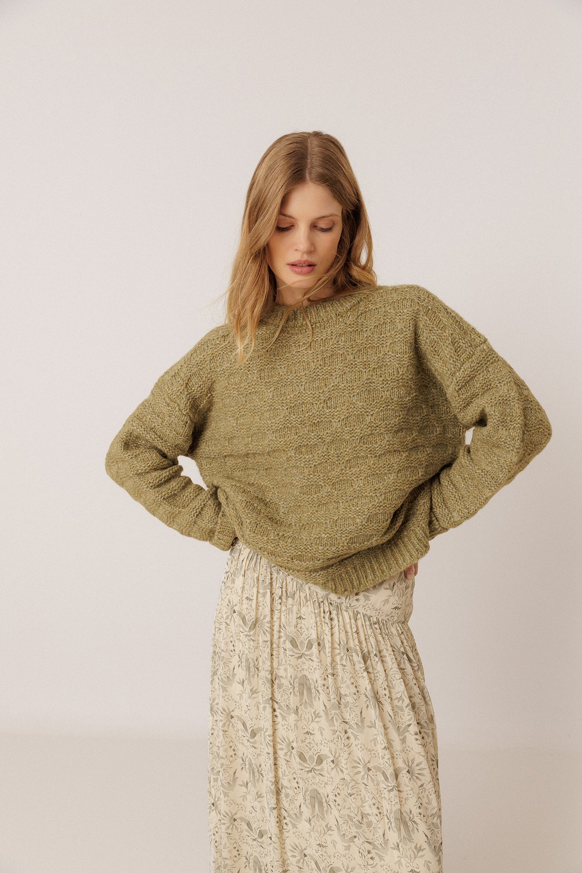 DECORATIVE-KNIT SWEATER
