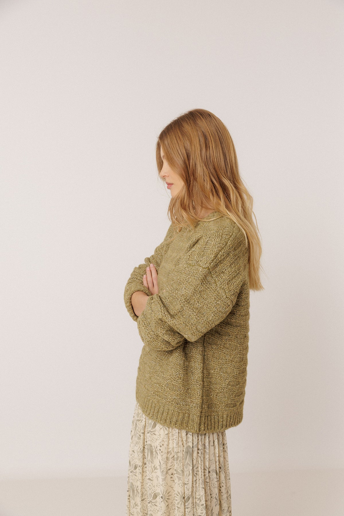 DECORATIVE-KNIT SWEATER