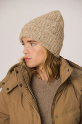 RIBBED TURN-UP BEANIE