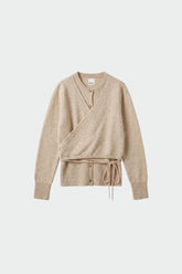 DOUBLE-LAYER WRAP CARDIGAN
