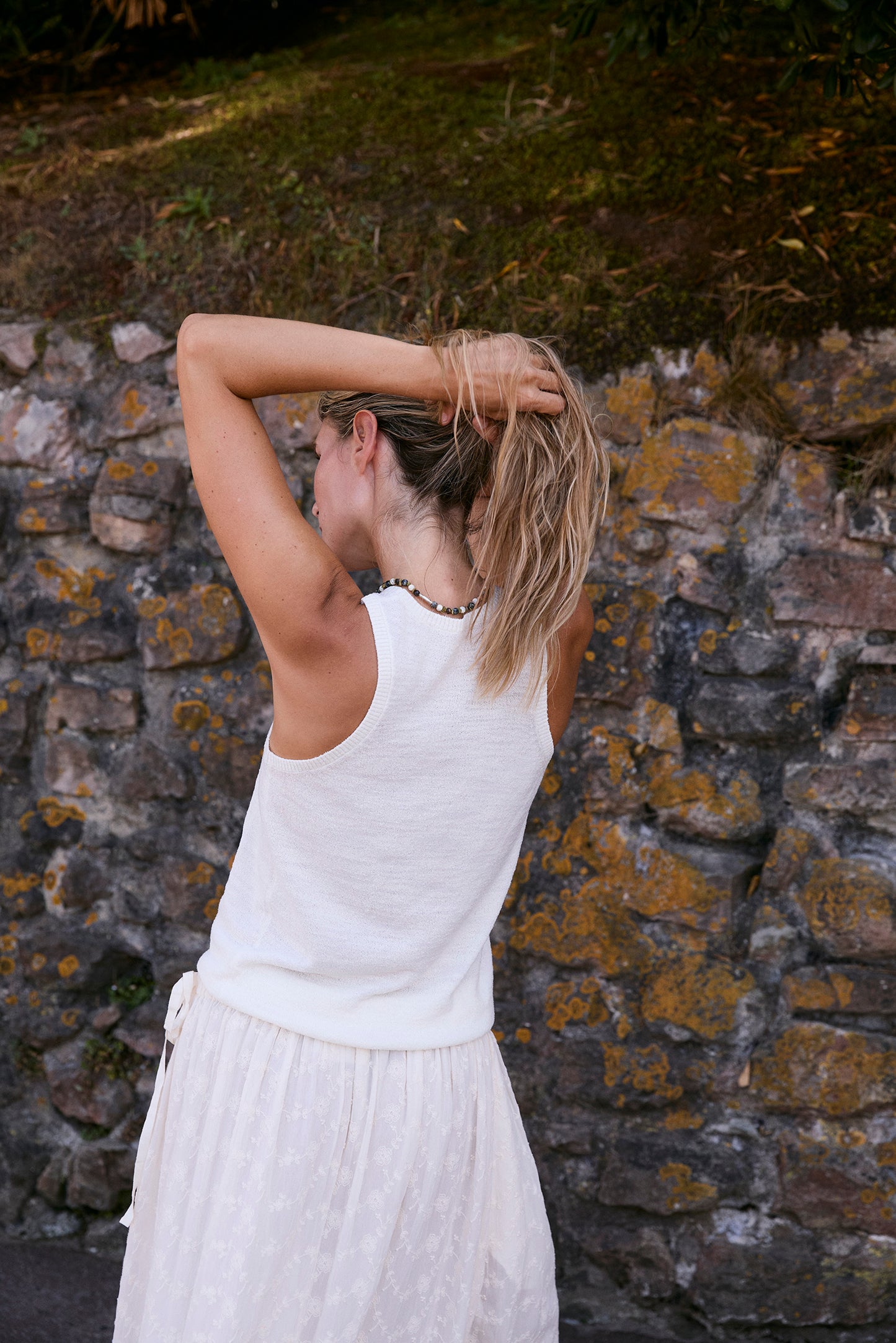 MERINO WOOL HALTER TOP