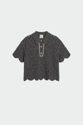COTTON CROCHET POLO