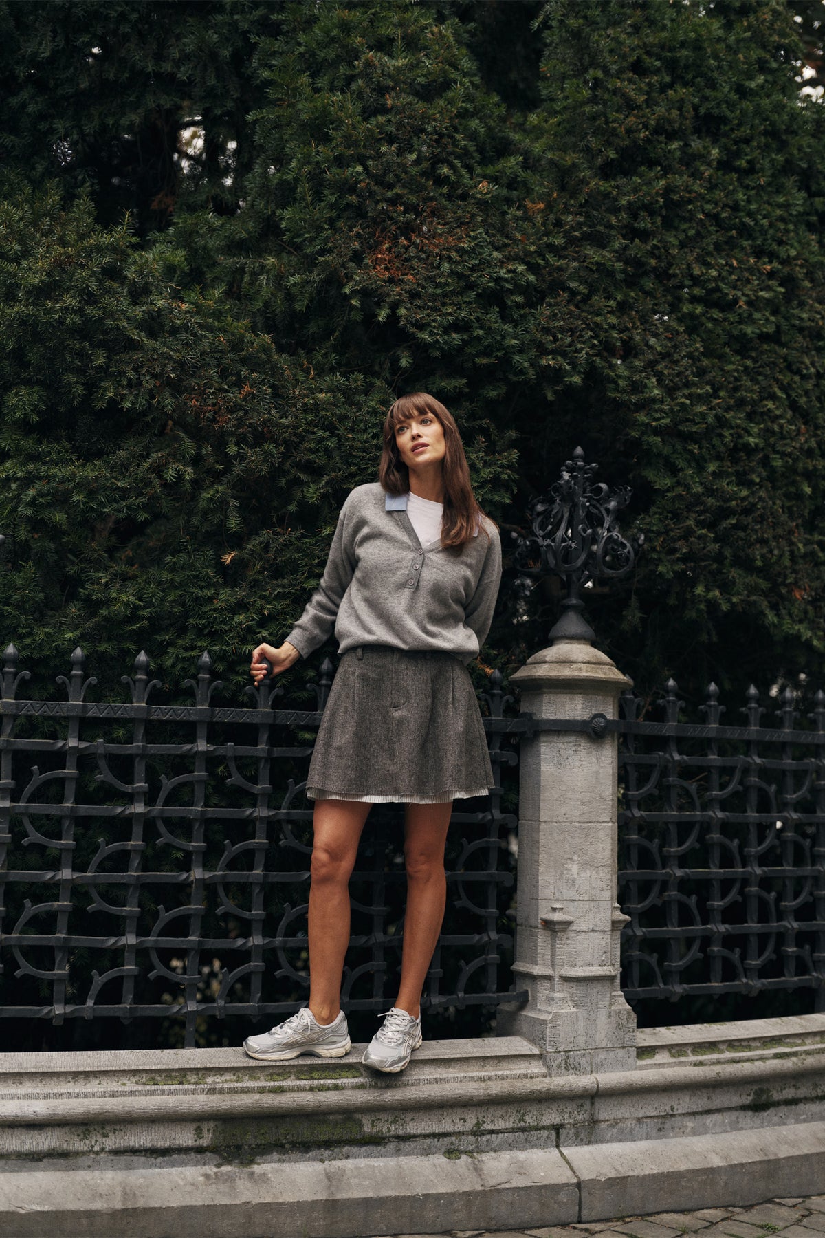 MERINO WOOL SWEATER WITH CONTRAST COLLAR